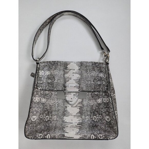Henri Bendel Faux Snakeskin Shoulder Bag With Adjustable Strap